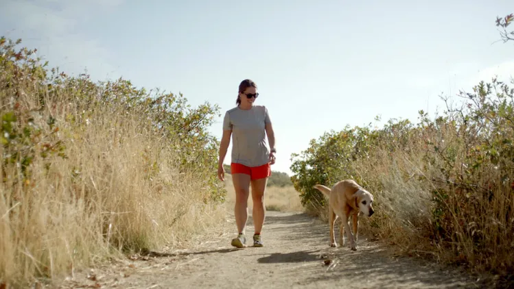 Girl on a hike.